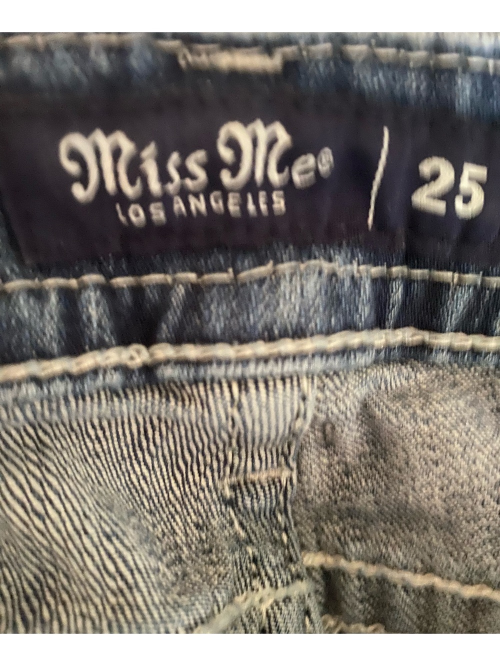 Miss Me Jeans Womens 25 Low Mid Rise Flare American Flag Cross Embellished - Picture 8 of 8
